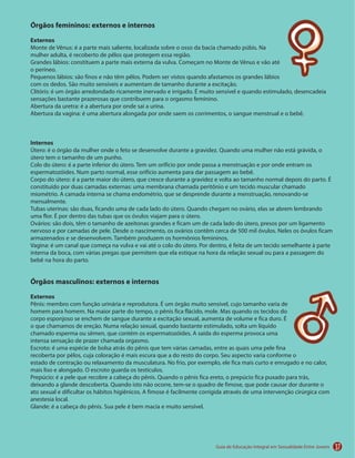 Órgãos femininos: externos e internos
Externos
Internos
Órgãos masculinos: externos e internos
Externos
37
 