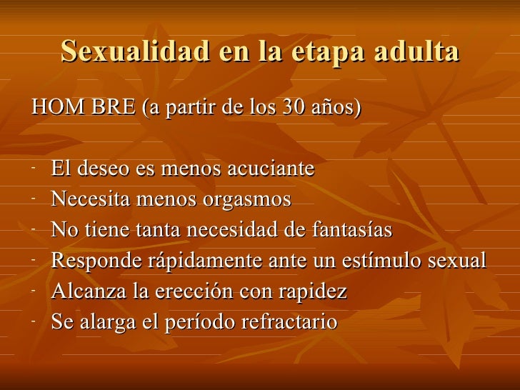 Sexualidad en la etapa adulta