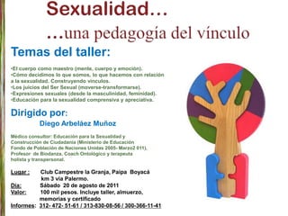        Sexualidad…       ...una pedagogía del vínculo Temas del taller: ,[object Object]