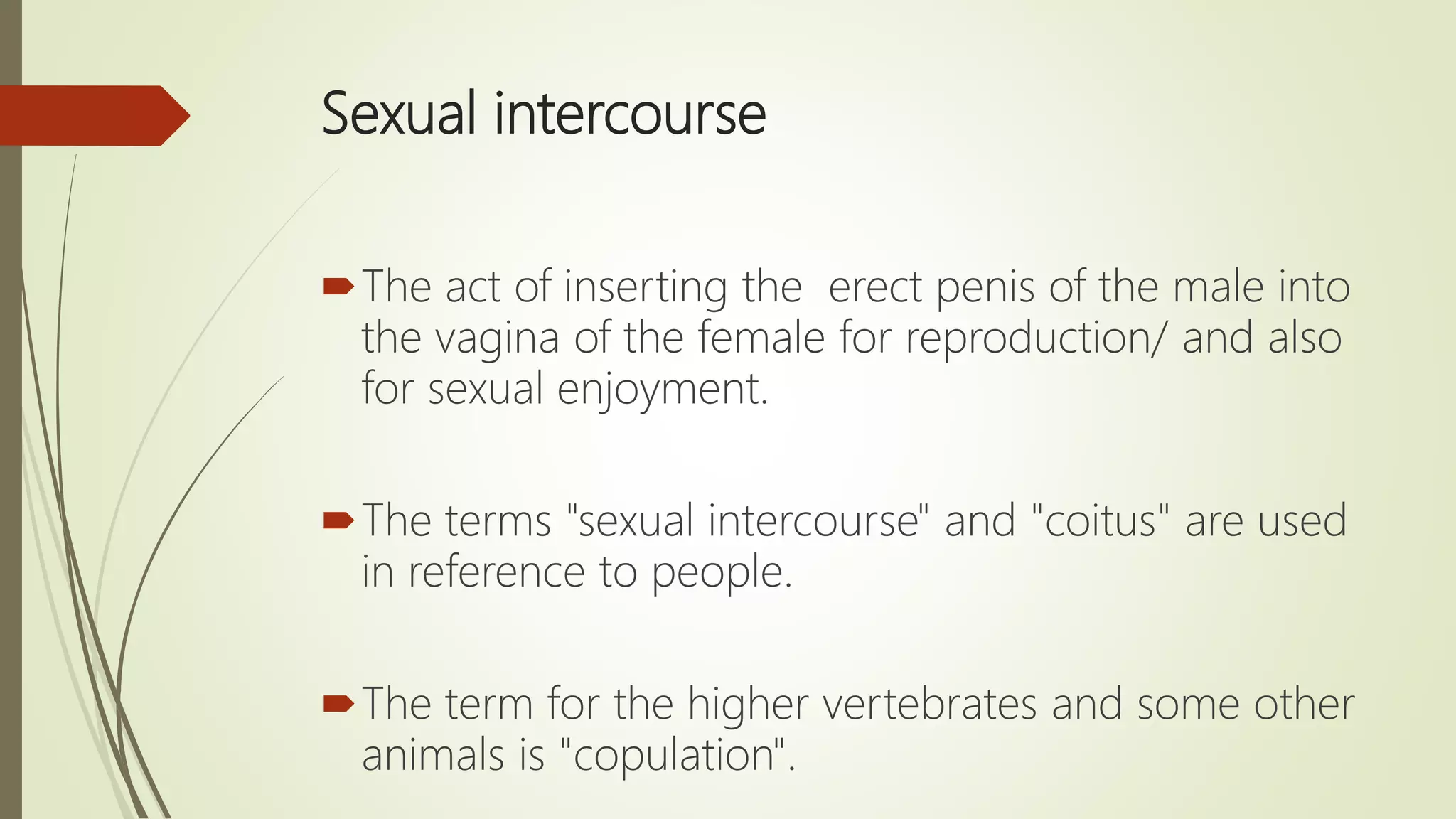 The physiology of human Sexual intercourse | PPTX