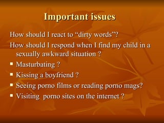 Sexuality education - how to talk to your children about sex
