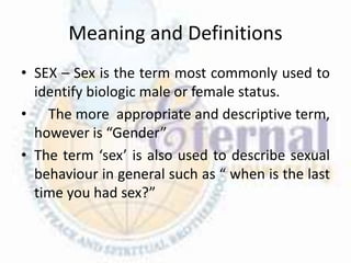 Sexuality and sexual health | PPTX