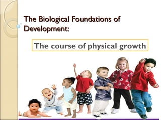 The Biological Foundations of
Development:

   The course of physical growth
 