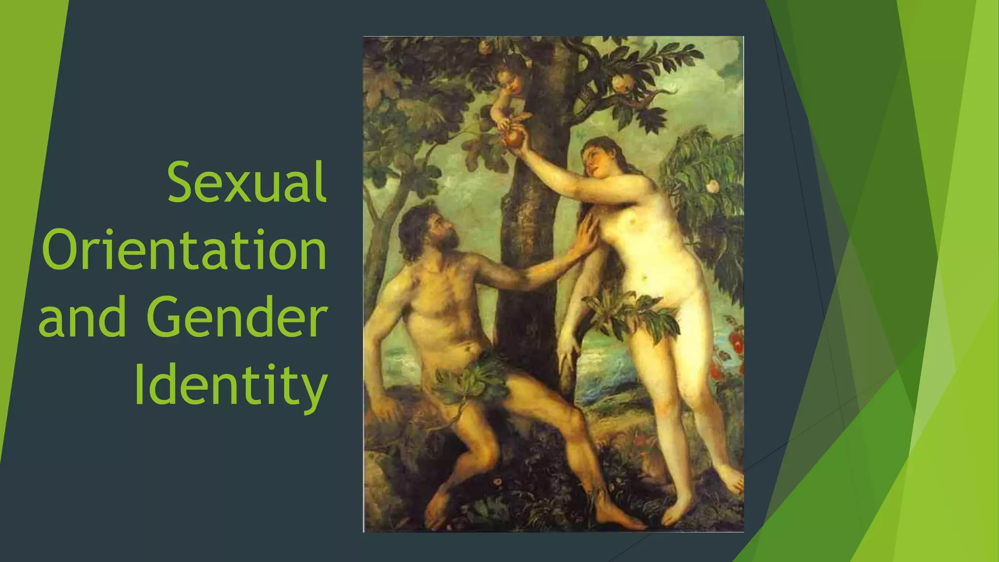 Sexual
Orientation
and Gender
Identity
 