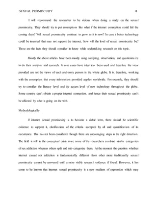 Sexual promiscuity | DOCX