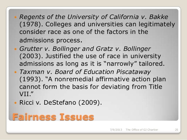 an introduction to the regents of university of california vs bakke I introduction the supreme court first considered an affirmative action program in regents of the university of california at davis v bakke18 allen. an introduction to the regents of university of california vs bakke I introduction the supreme court first considered an affirmative action program in regents of the university of california at davis v bakke18 allen.