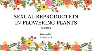 SEXUAL REPRODUCTION
IN FLOWERING PLANTS
CHAPTER 2
Prepared by,
Bhanupriya R
 