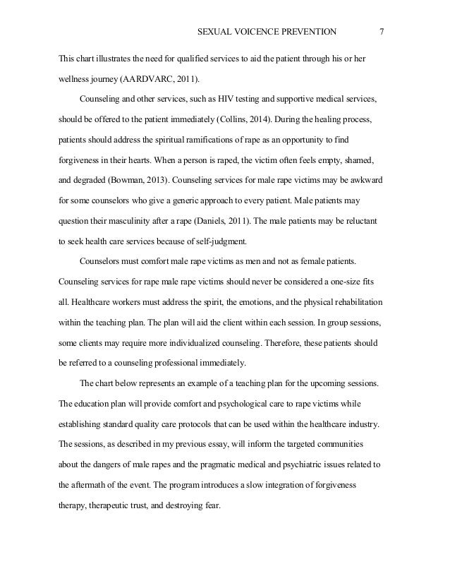 Sexual Violence Prevention Thesis Paper