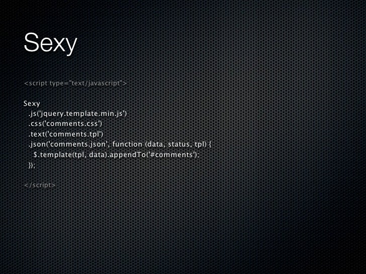 Sexy.js: A Sequential Ajax (Sajax) library for jQuery
