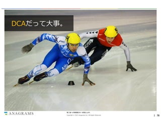 DCAだって大事。

第三者への情報開示を一切禁止します。
Copyright © 2013 Anagrams Inc. All Rights Reserved.

｜ 76

 