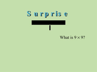 Surprise What is 9    9?   