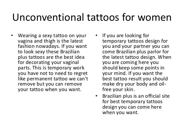 Sexy Temporary Tattoos After Shaving Pubic Hair