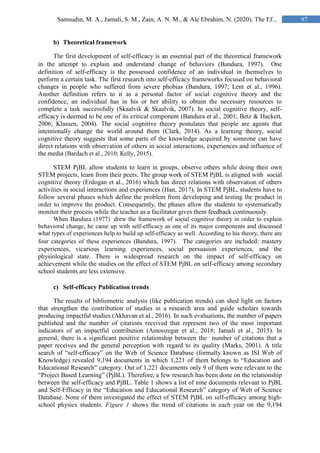 Stem Project Background Paper Example The Effect of STEM Project Based Learning on Self-Efficacy among High ...