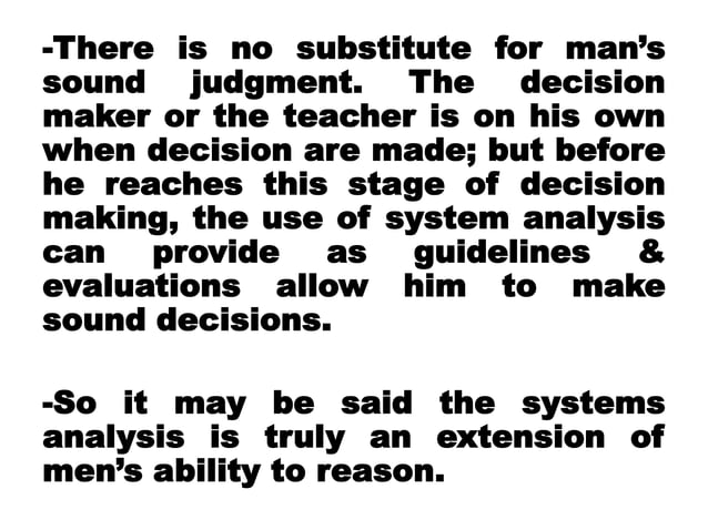 SYSTEM ANALYSIS IN EDUCATION PPT