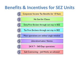 Benefits & Incentives for SEZ Units

 