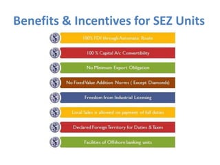 Benefits & Incentives for SEZ Units

 