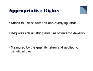 Basics: Rights to Groundwater | PPT