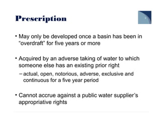 Basics: Rights to Groundwater | PPT