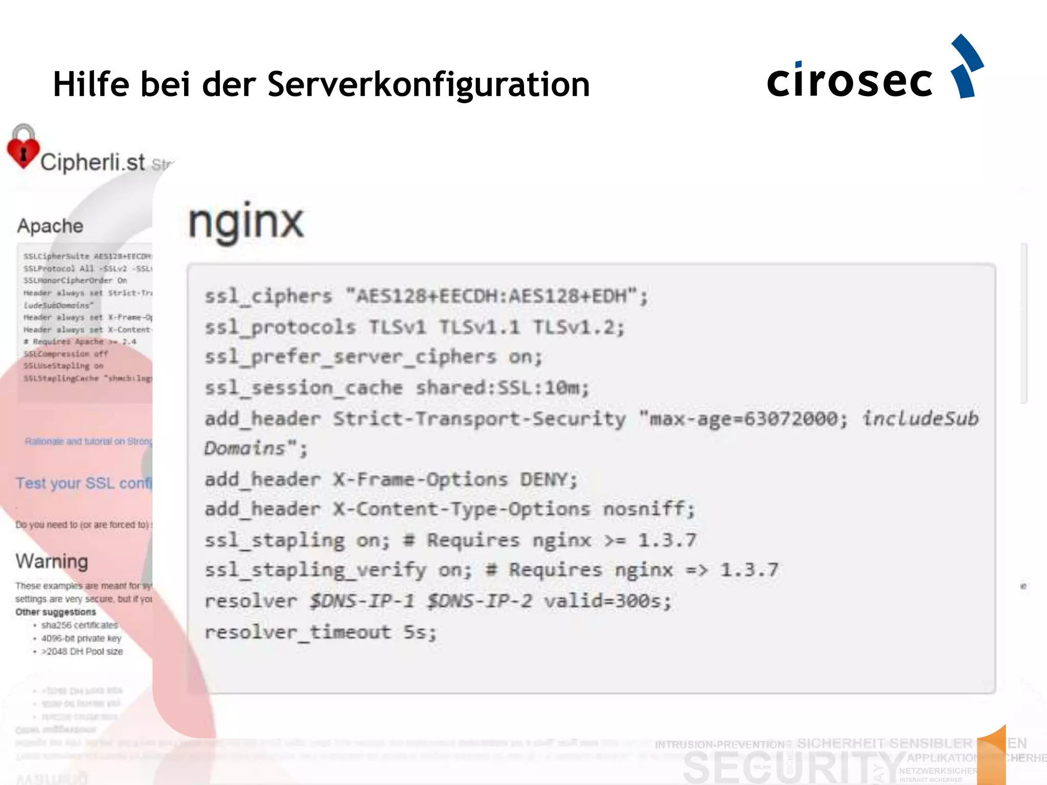 Hilfe bei der Serverkonfiguration
84
 