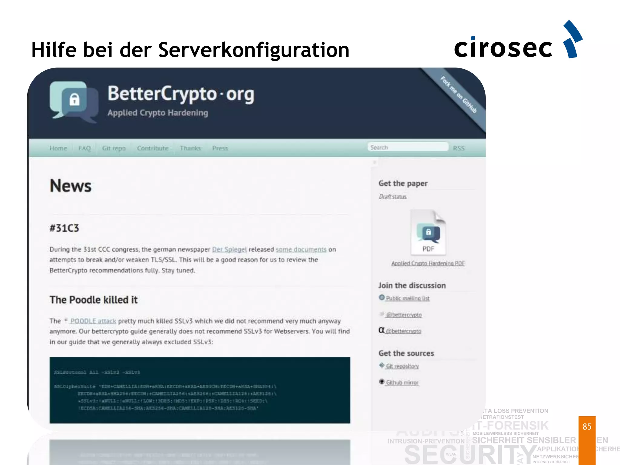 Hilfe bei der Serverkonfiguration
85
 