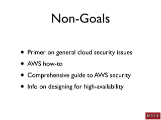 AWS Security: A Practitioner's Perspective