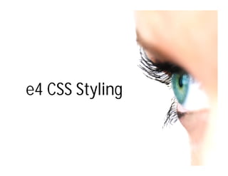e4 CSS Styling
 