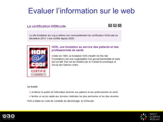 Evaluer l’information sur le web
 