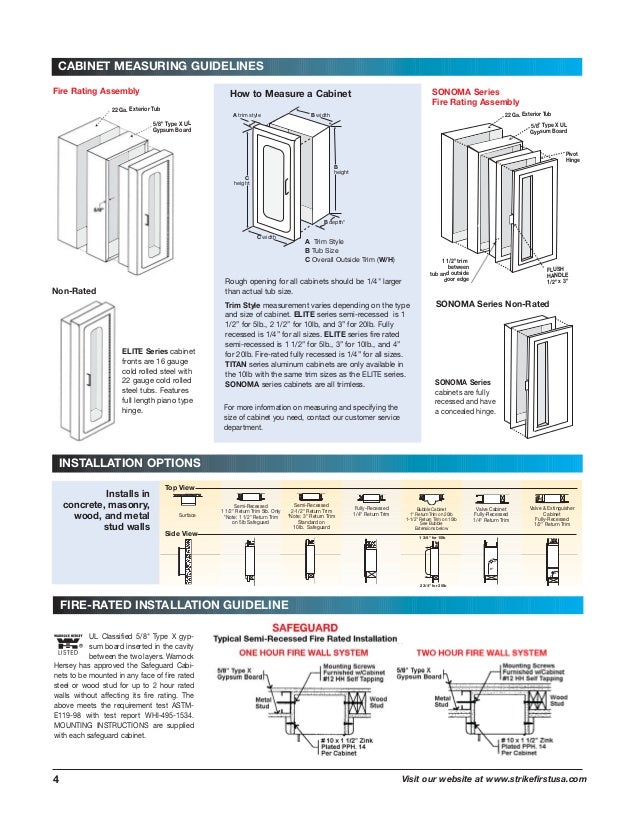Fire Extinguisher And Cabinets Catalog 4 El Elite Architectural Series Fire Extinguisher Cabinets