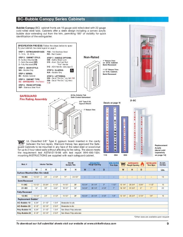 Fire Extinguisher And Cabinets Catalog