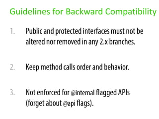 Guidelines for Backward Compatibility
 