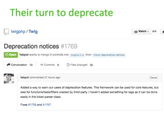 Their turn to deprecate
 