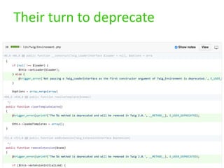 Their turn to deprecate
 