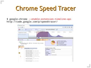 Chrome Speed Tracer
$ google-chrome --enable-extension-timeline-api
http://code.google.com/p/speedtracer/
 