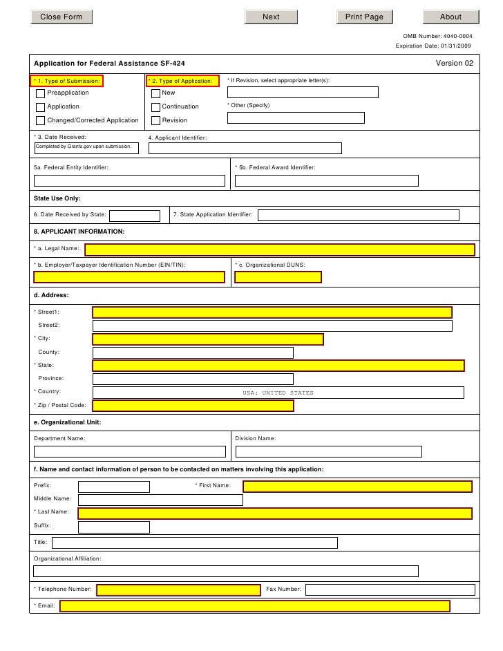 form sf424 look bookeyes co sf424a form