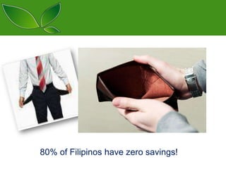 80% of Filipinos have zero savings!

 