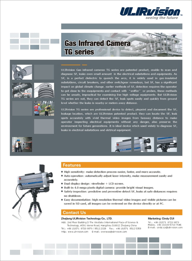 ULIRvision SF6 Gas Infrared Camera TG80 | PDF