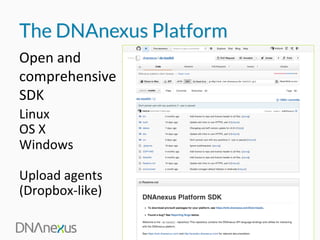 Genomics Applications in the Cloud with the DNAnexus Platform | PDF