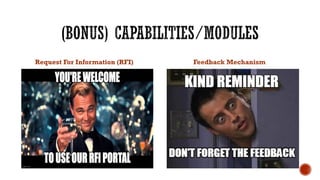 Request For Information (RFI) Feedback Mechanism
 