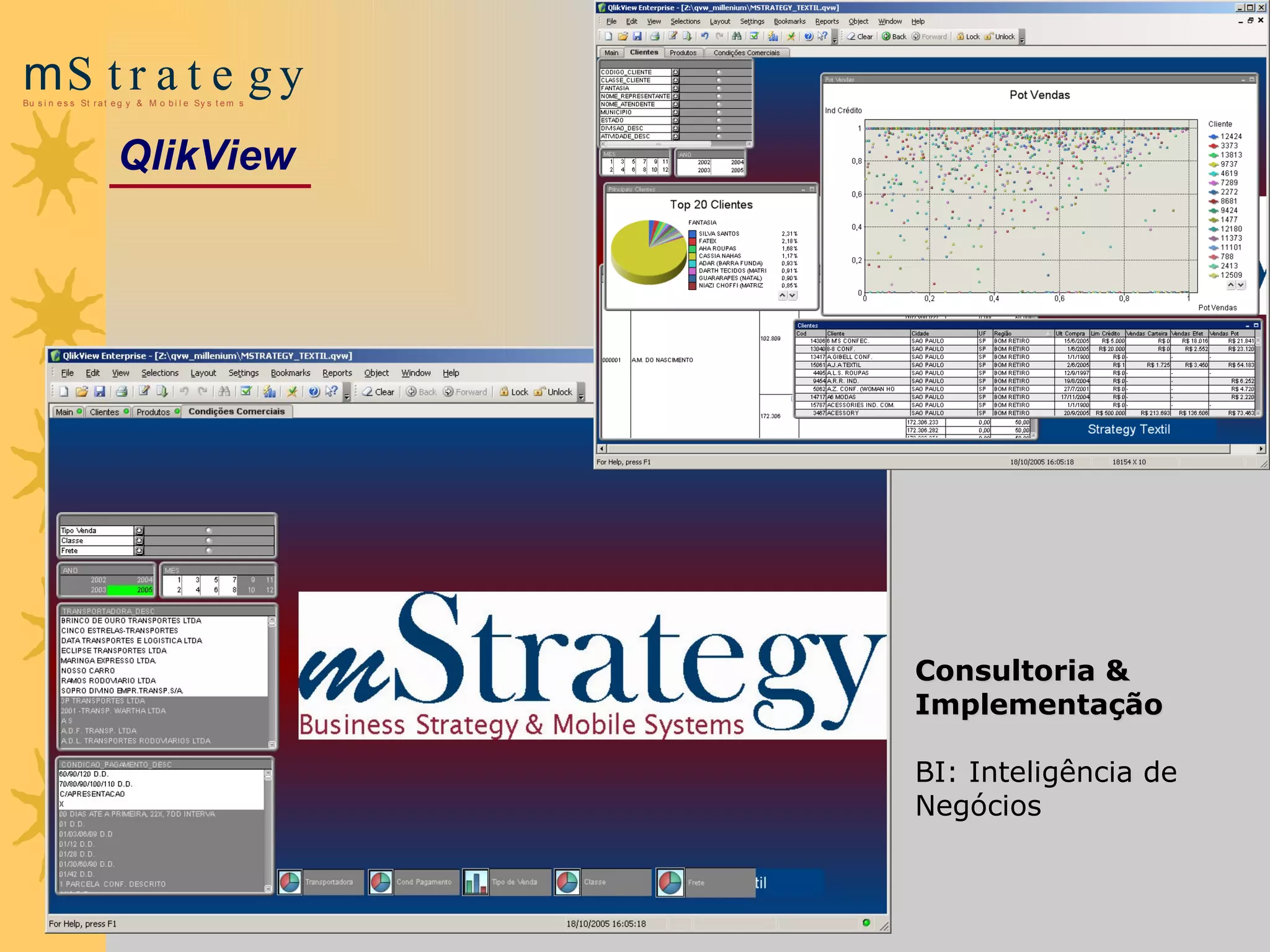 Consultoria & Implementação  BI: Inteligência de Negócios QlikView 