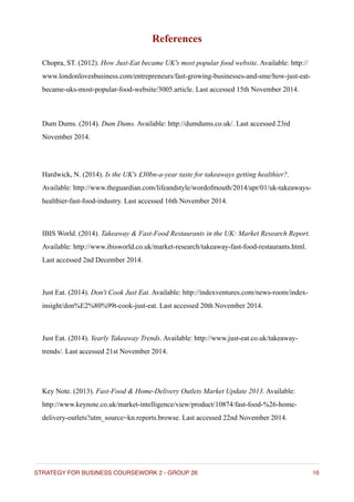 Just-Eat and Takeaway.com: Strategy For Business | PDF