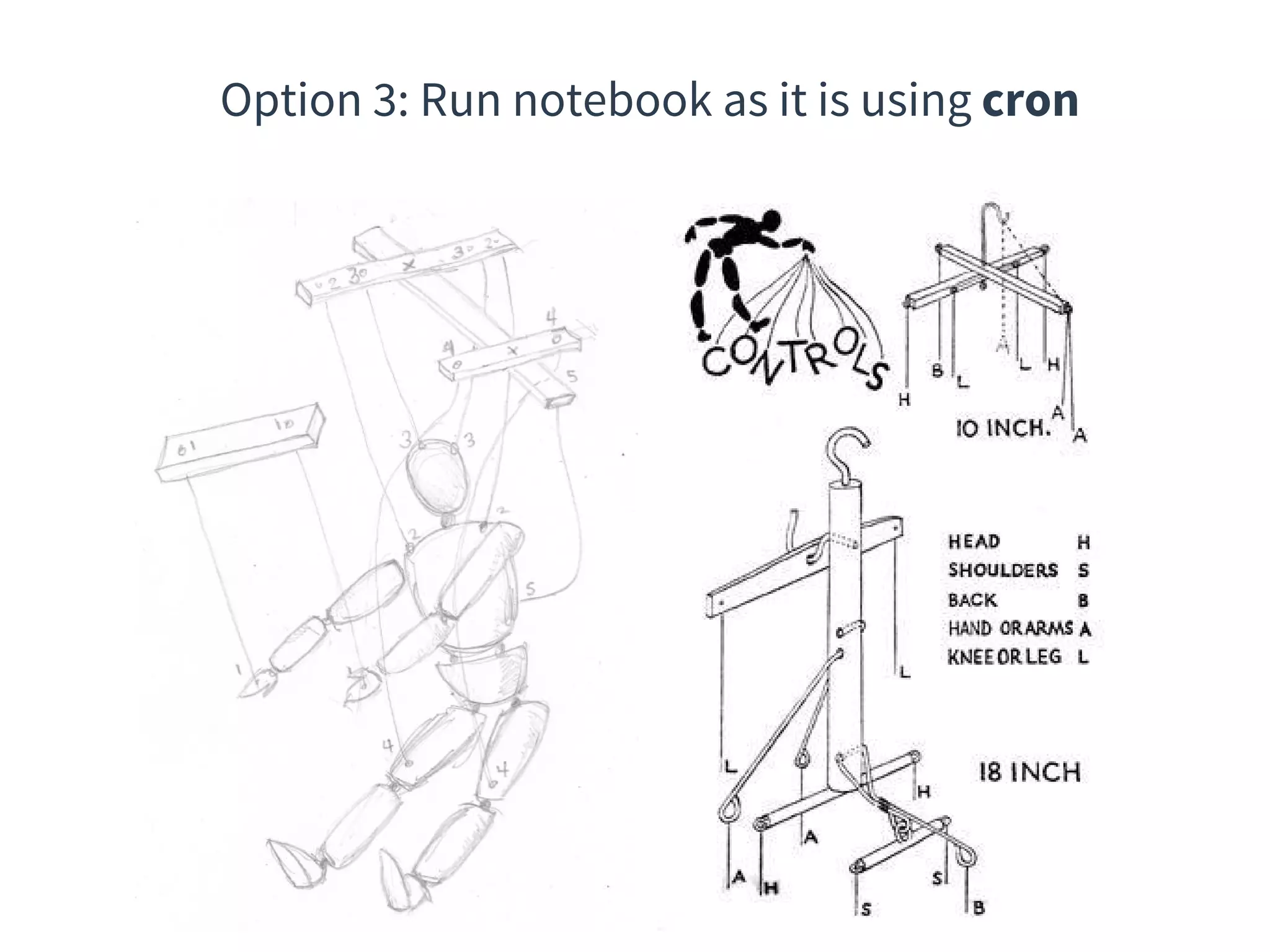 Option 3: Run notebook as it is using cron
 