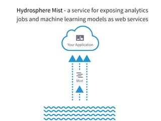Hydrosphere Mist - a service for exposing analytics
jobs and machine learning models as web services
 