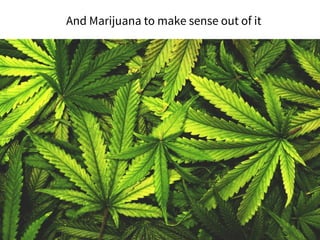 And Marijuana to make sense out of it
 