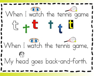 Flashcards and posters T t