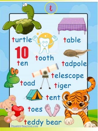 Flashcards and posters T t