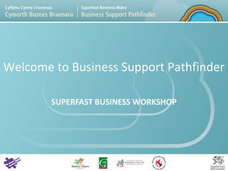 SUPERFAST BUSINESS WORKSHOP
Welcome to Business Support Pathfinder
 