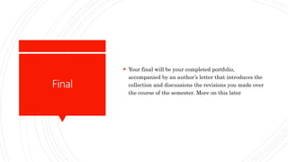 Intro to Creative Writing Portfolio