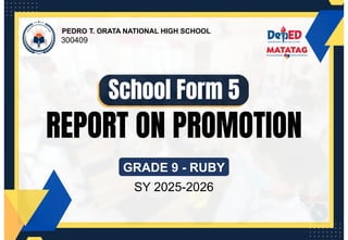 School Form COVER LABEL for School Year 2025-2026 | PPTX