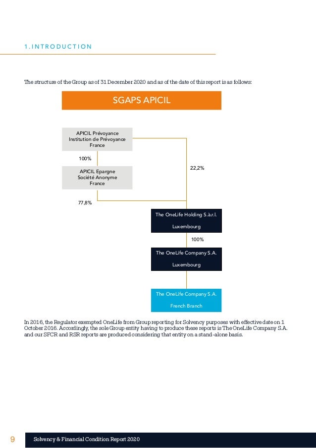 9 9
Solvency & Financial Condition Report 2020
The structure of the Group as of 31 December 2020 and as of the date of thi...