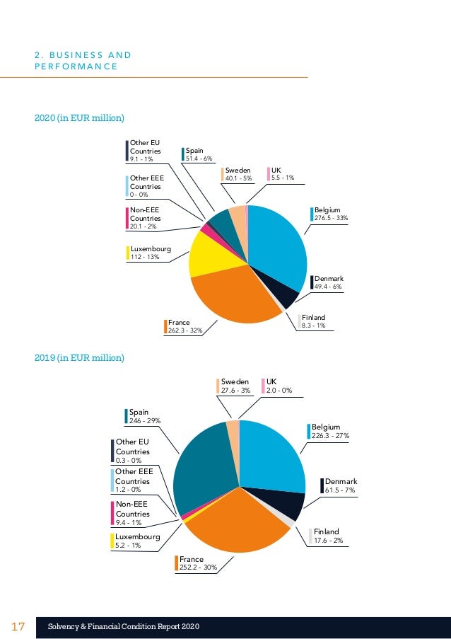 17 17
Solvency & Financial Condition Report 2020
2020 (in EUR million)
2019 (in EUR million)
2 . B U S I N E S S A N D
P E...